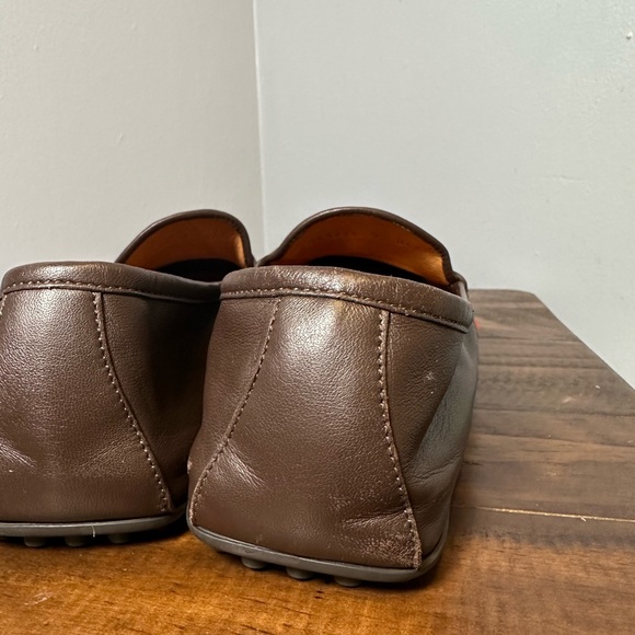 Gucci Men's Brown Leather Driver Loafer Flats 9G / US 9.5 566294 - Picture 6 of 13